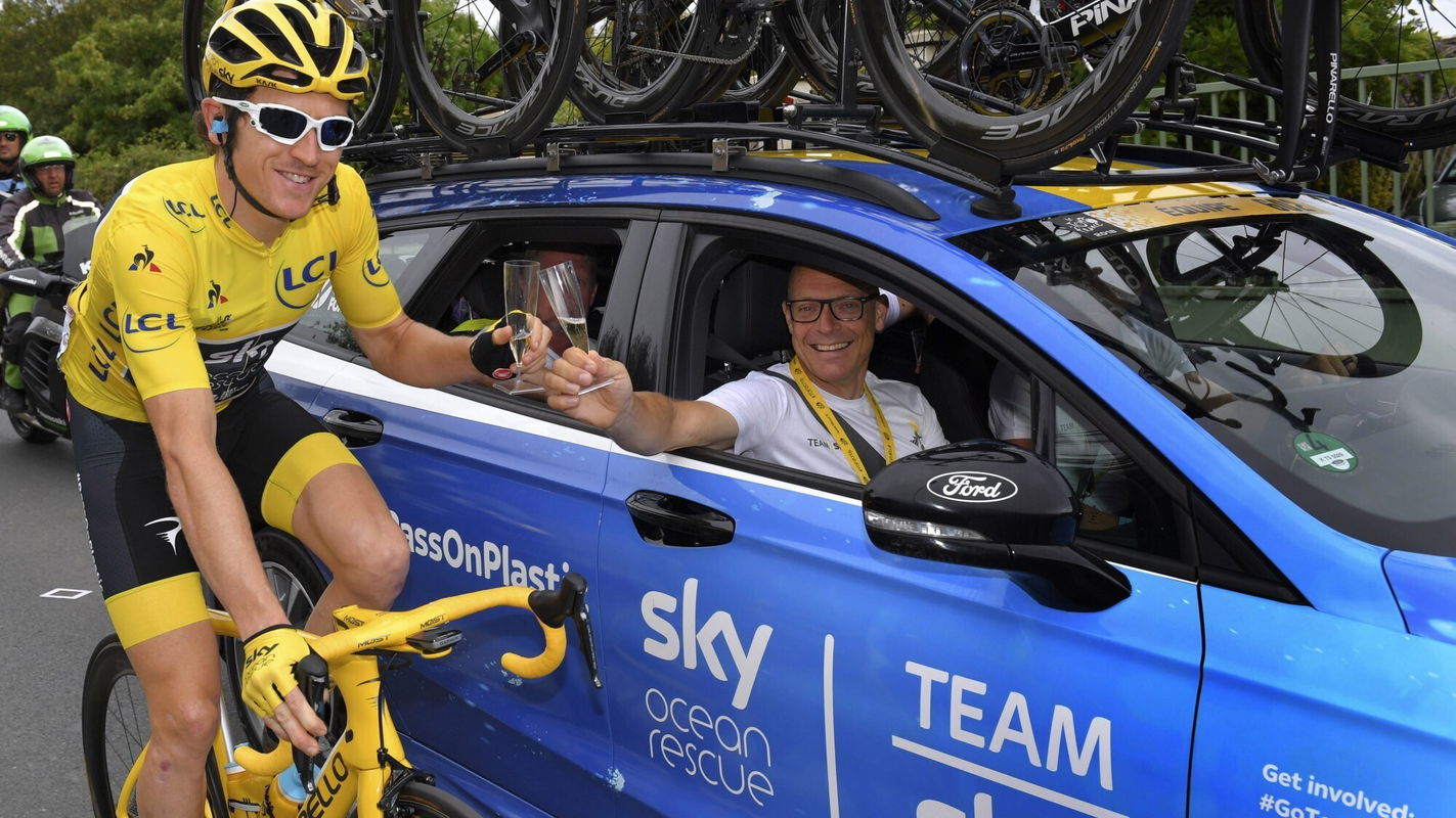 Dave Brailsford and Geraint Thomas Tour de France 2018