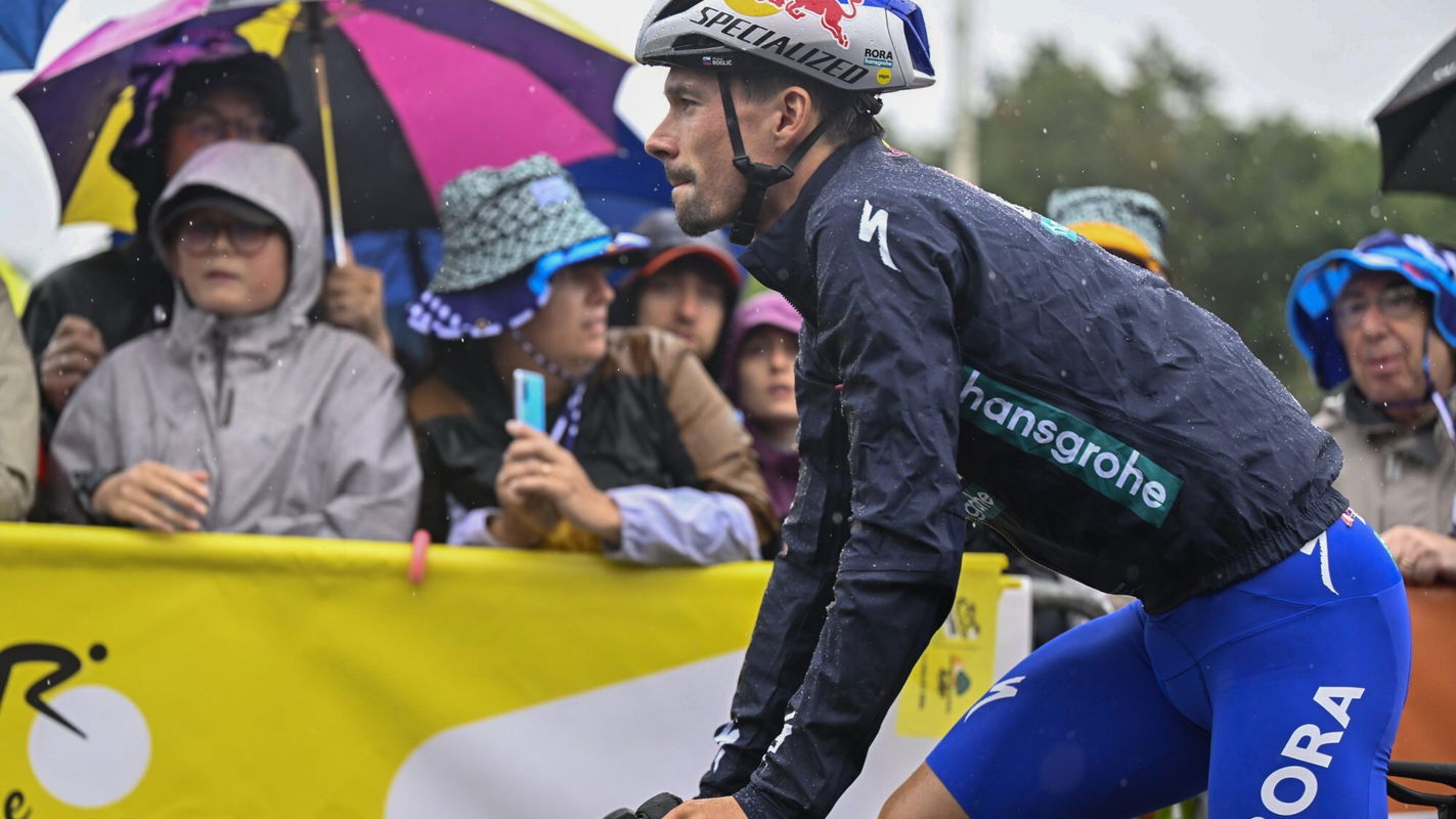 Primož Roglič during stage two of the 2025 Tour de France