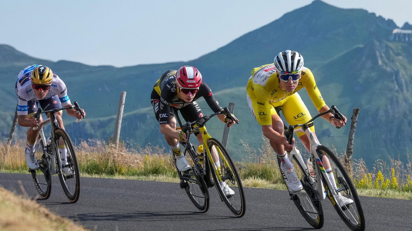 Tadej Pogačar during stage 10 of the 2025 Tour de France