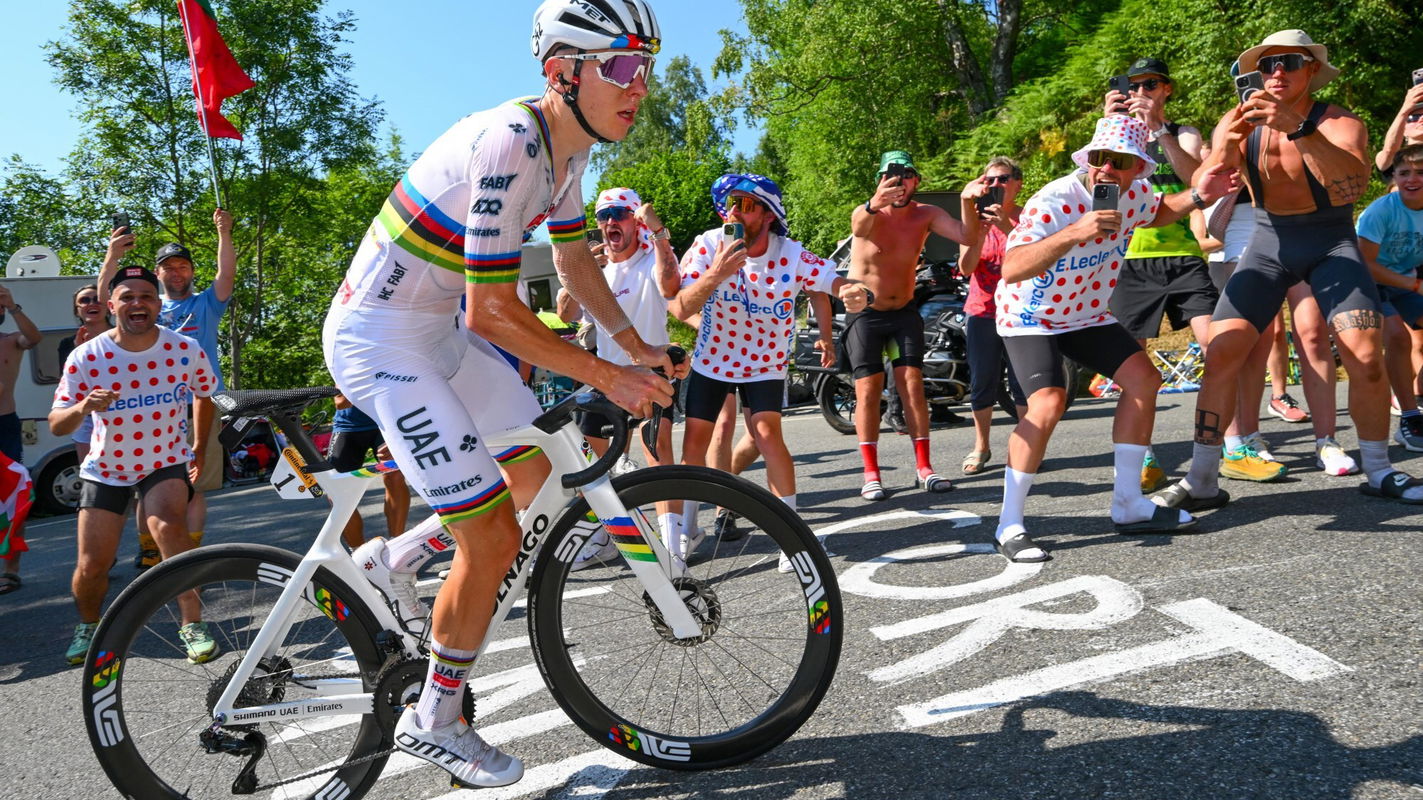 Tadej Pogačar during stage 12 of the 2025 Tour de France