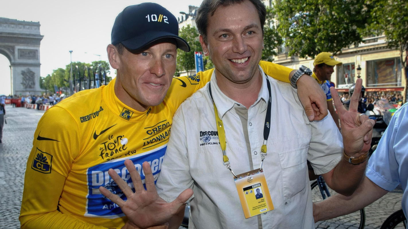 Lance Armstrong Johan Bruyneeel 2005 Tour de France.