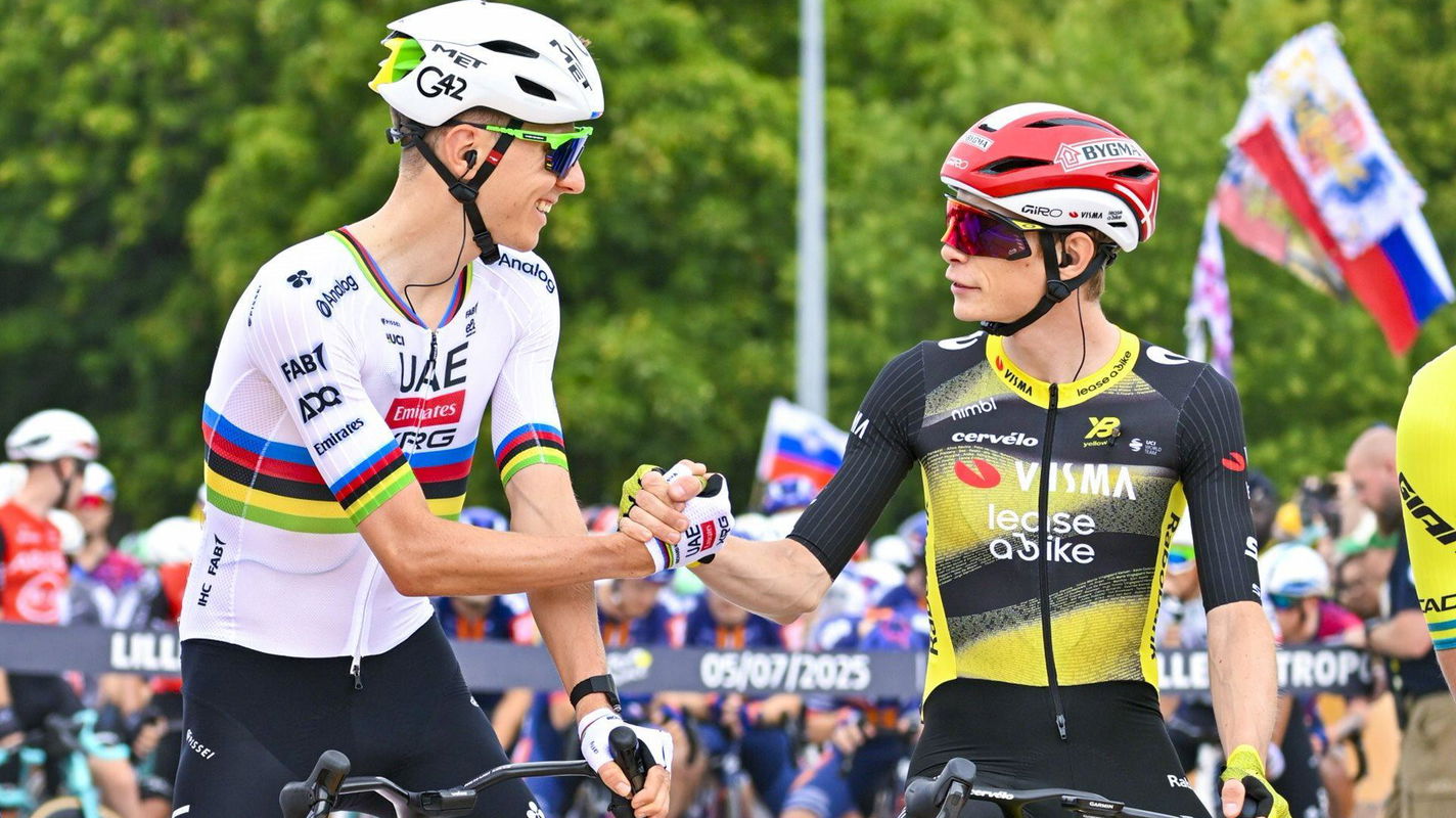 Tadej Pogacar and Jonas Vingegaard - 2025 - Tour de France Stage 1