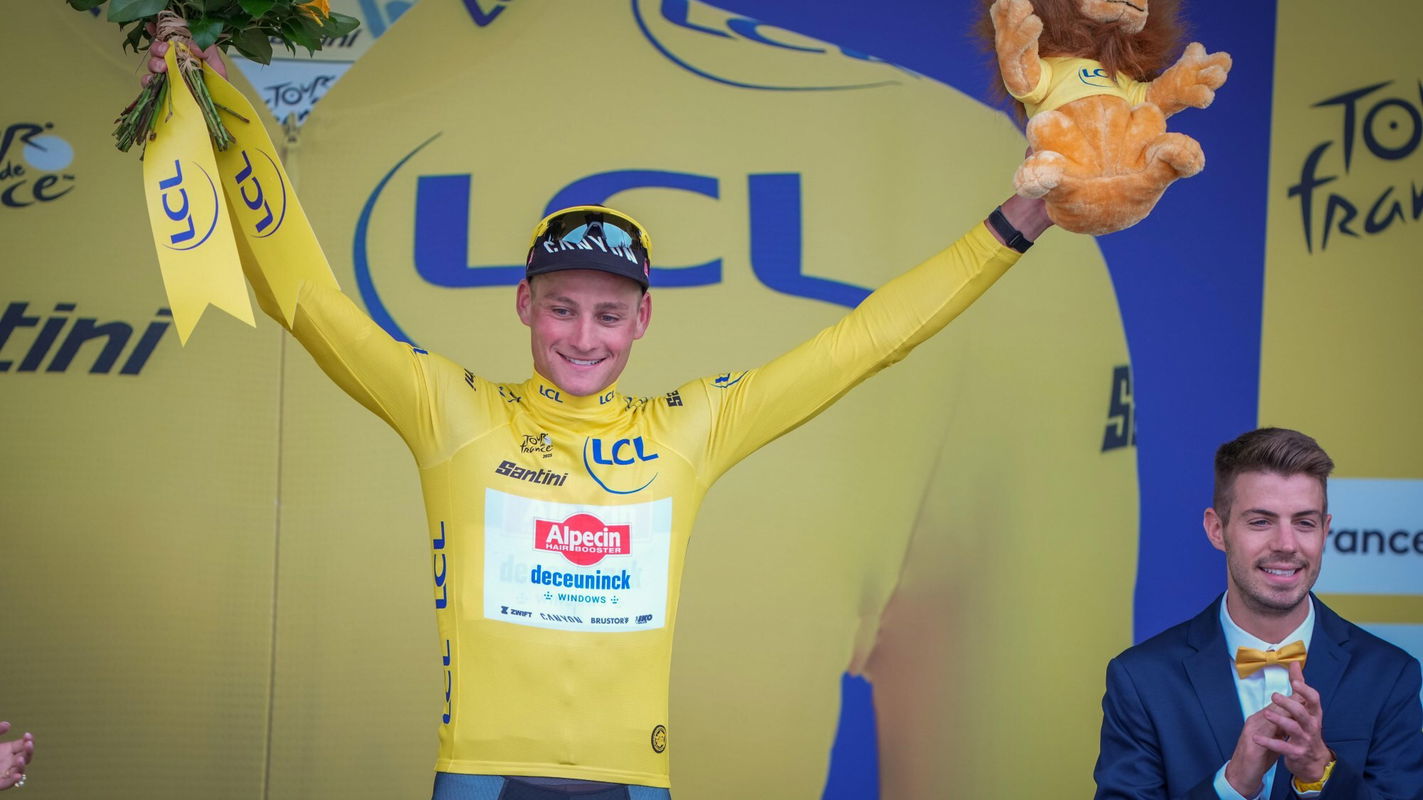 Van der Poel stage 2 2025 Tour de France - yellow