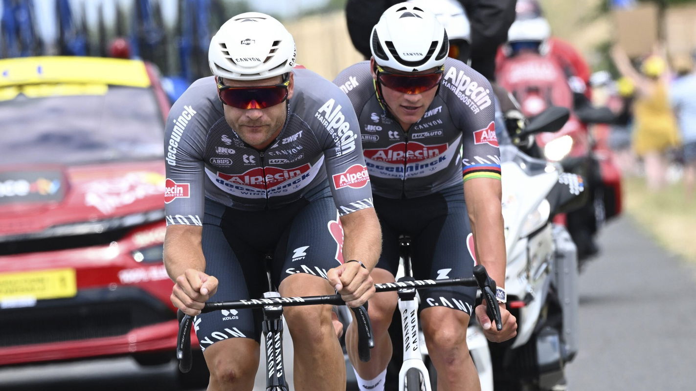 Jonas Rickaert and Mathieu van der Poel - 2025 - Tour de France stage 9