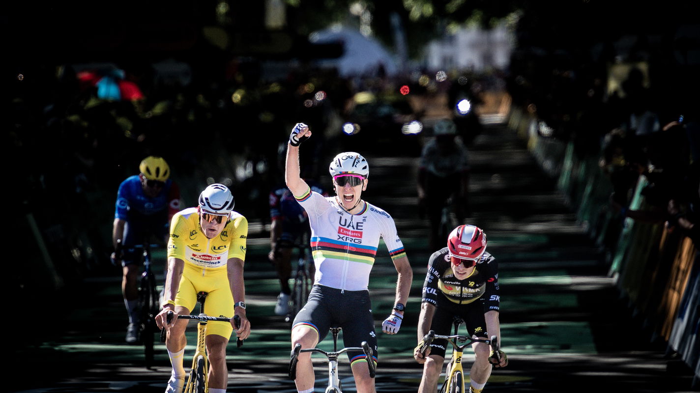 Tadej Pogacar Jonas Vingegaard Mathieu van der Poel Tour de France 2025 Stage 4