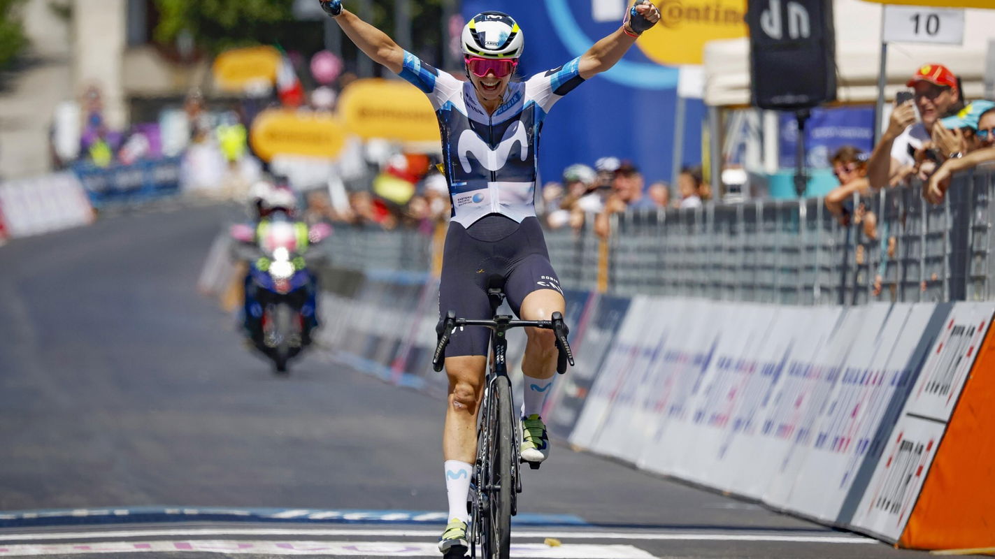 Liane Lippert (Movistar) wins stage 6 of the 2025 Giro d'Italia women