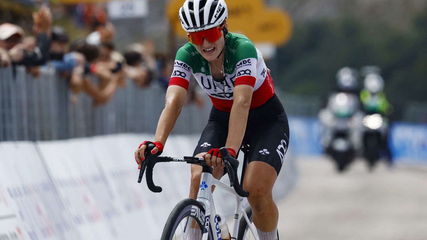 Elisa Longo Borghini (UAE Team ADQ) after stage 7 of the Giro d'Italia Women